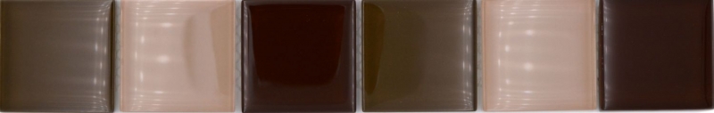 Glass mosaic mosaic tiles glass border beige brown glossy wall kitchen bathroom shower MOS92-BO19482