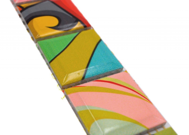 Mosaic border colorful Pop UP ART Andy Warhole style retro motif ceramic MOS14BOR-1605