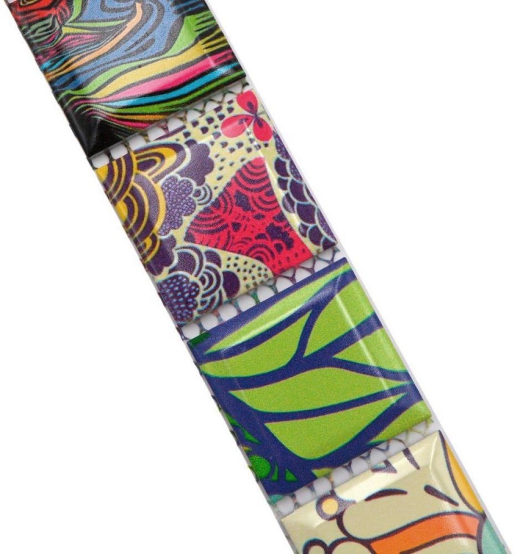 Mosaic border colorful retro motif mosaic Pop UP ART Andy Warhole Style MOS14BOR-1606