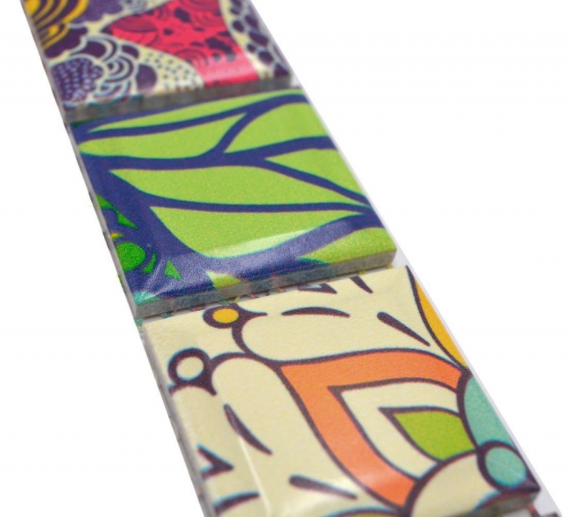 Mosaic border colorful retro motif mosaic Pop UP ART Andy Warhole Style MOS14BOR-1606