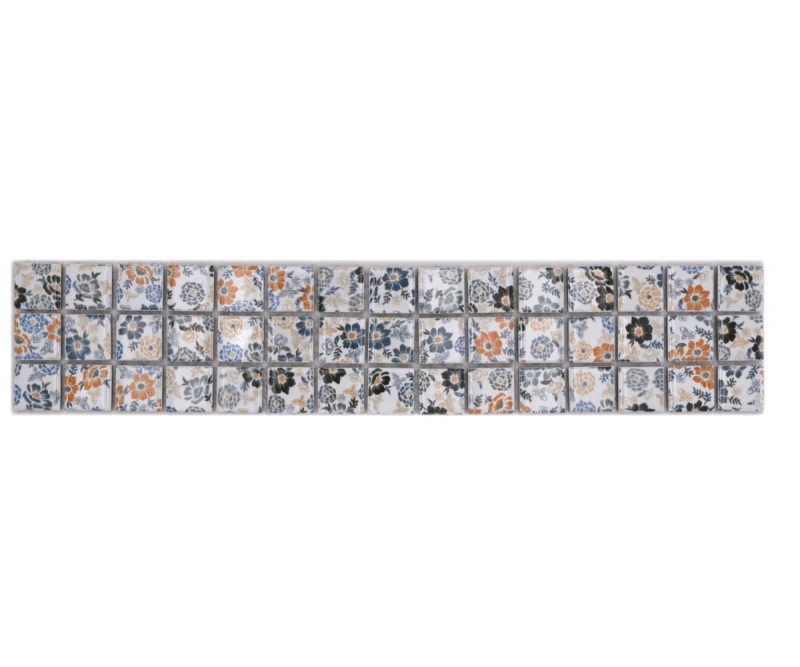 Mosaic Border Spring Flower Retro MOS18CBOR-1401
