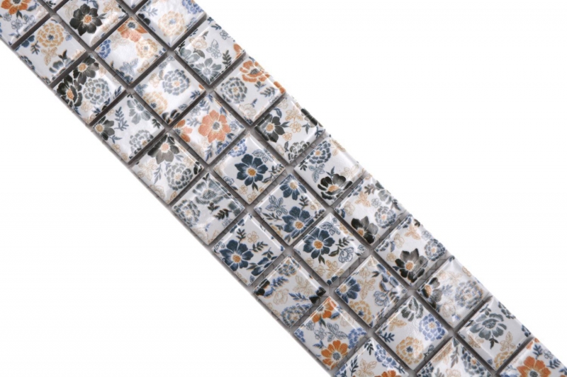 Mosaic Border Spring Flower Retro MOS18CBOR-1401