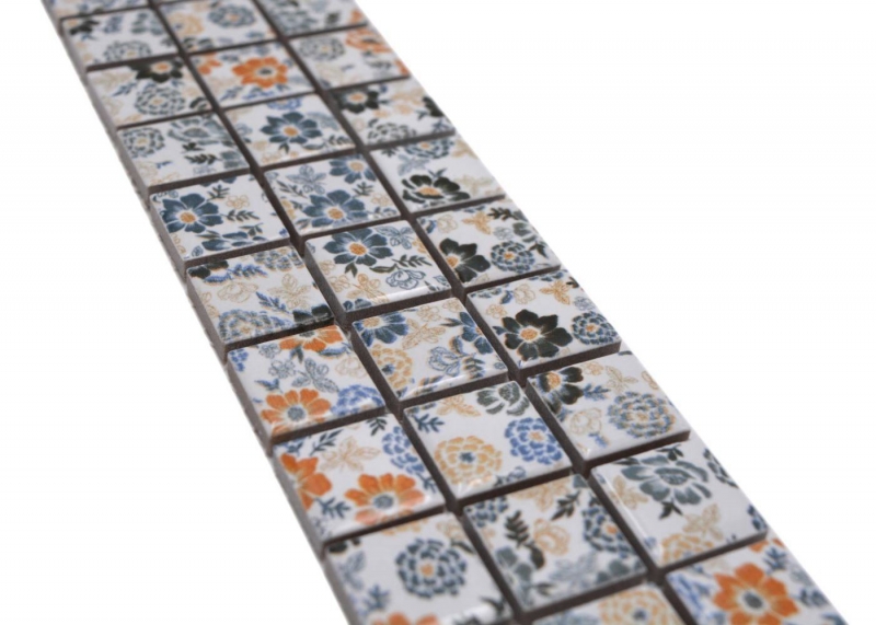 Mosaic Border Spring Flower Retro MOS18CBOR-1401
