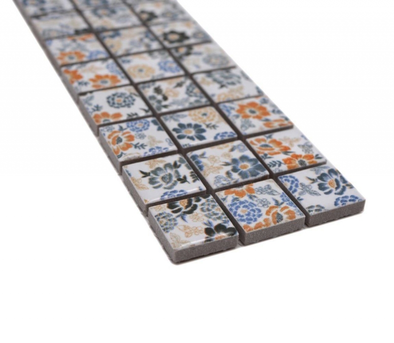 Mosaic Border Spring Flower Retro MOS18CBOR-1401