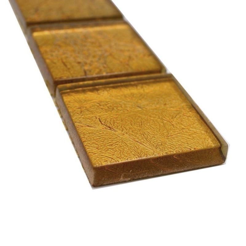 Mosaic border Glass mosaic Mosaic tile Gold structure MOS120BOR-0786