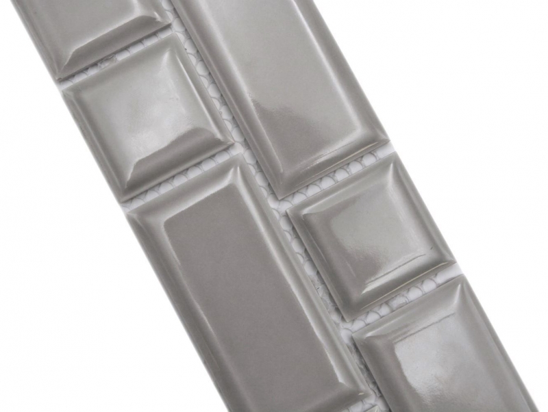 Mosaic border Metro uni stone gray mix MOS26BORWM-0202