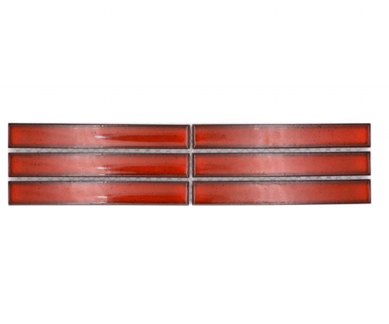 Mosaic border border sticks red speckled glossy MOS24BOR-CS56