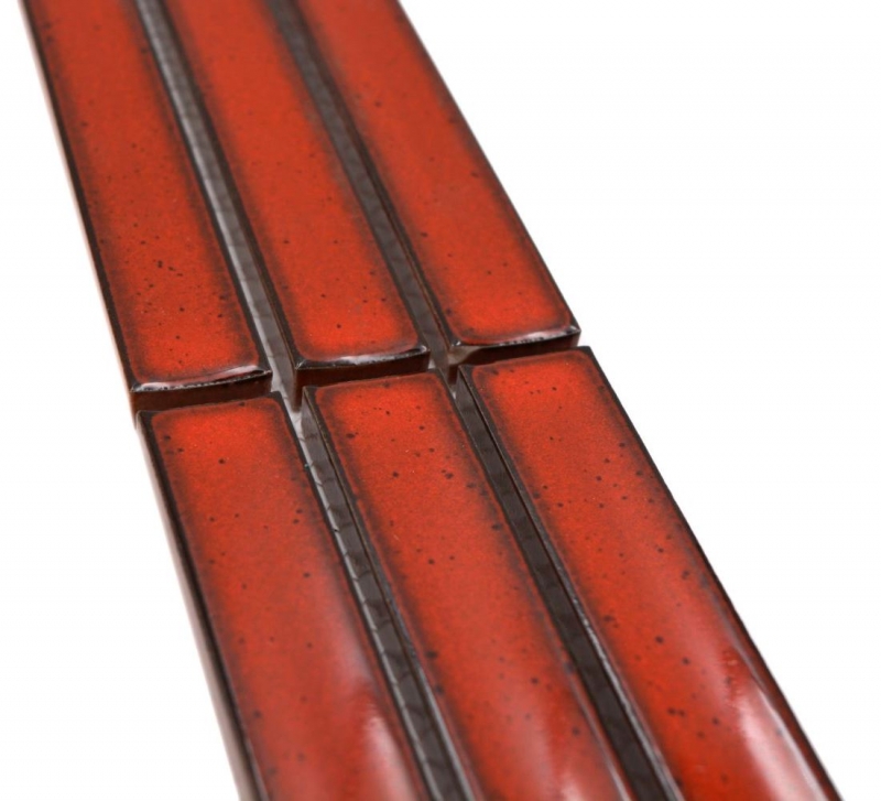 Mosaic border border sticks red speckled glossy MOS24BOR-CS56
