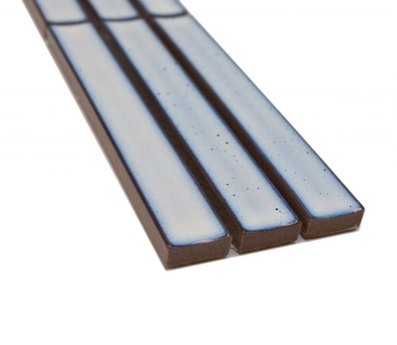 Mosaic border border rods white speckled glossy MOS24BOR-CS66