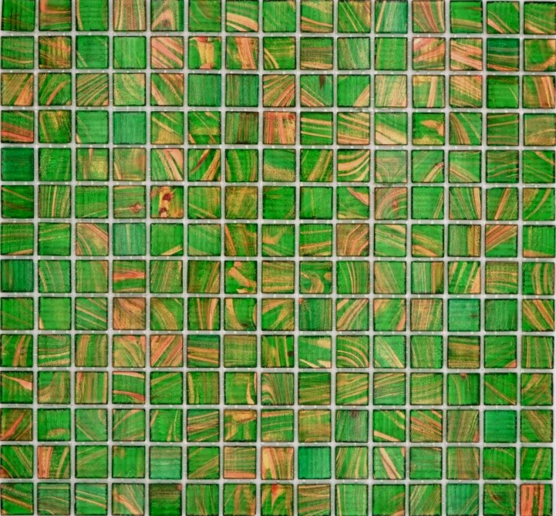 Glass mosaic mosaic tile light pearl green light green gold copper iridescent MOS230-G24