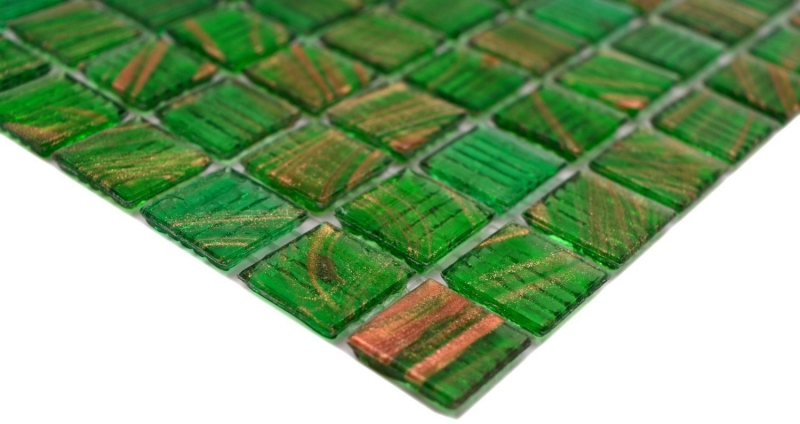 Glass mosaic mosaic tile light pearl green light green gold copper iridescent MOS230-G24