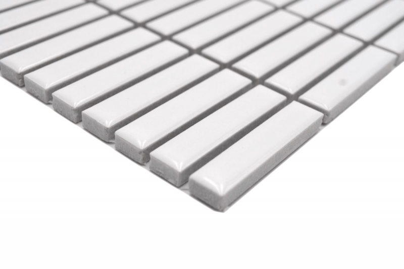 Ceramic mosaic white glossy bamboo look mosaic tile kitchen wall tile backsplash bathroom shower wall MOS24-BM1_f
