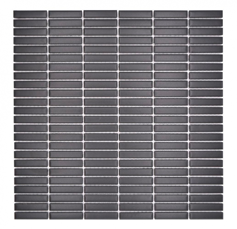 Ceramic mosaic black matt bamboo look mosaic tile kitchen wall tile backsplash bathroom shower wall MOS24-BM8_f