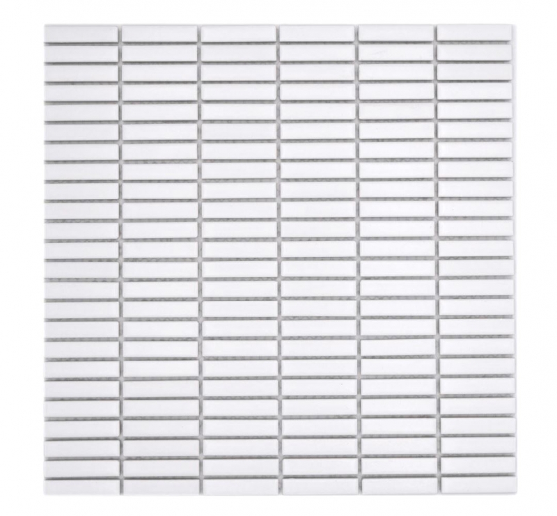 Ceramic mosaic white matt bamboo look mosaic tile kitchen wall tile backsplash bathroom shower wall MOS24-BM9_f