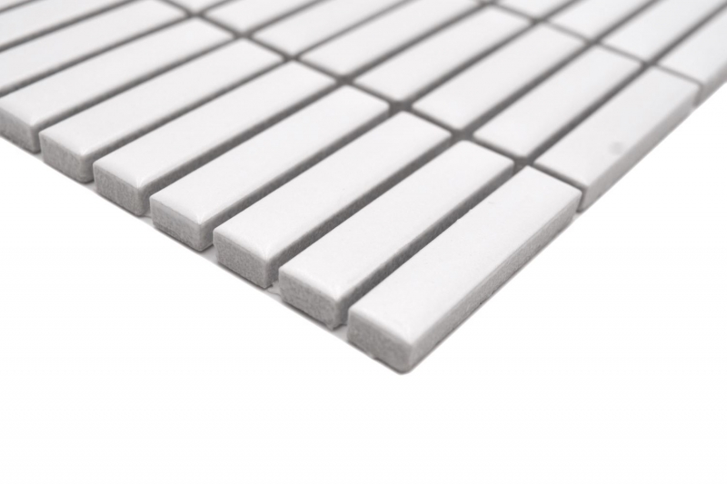 Ceramic mosaic white matt bamboo look mosaic tile kitchen wall tile backsplash bathroom shower wall MOS24-BM9_f