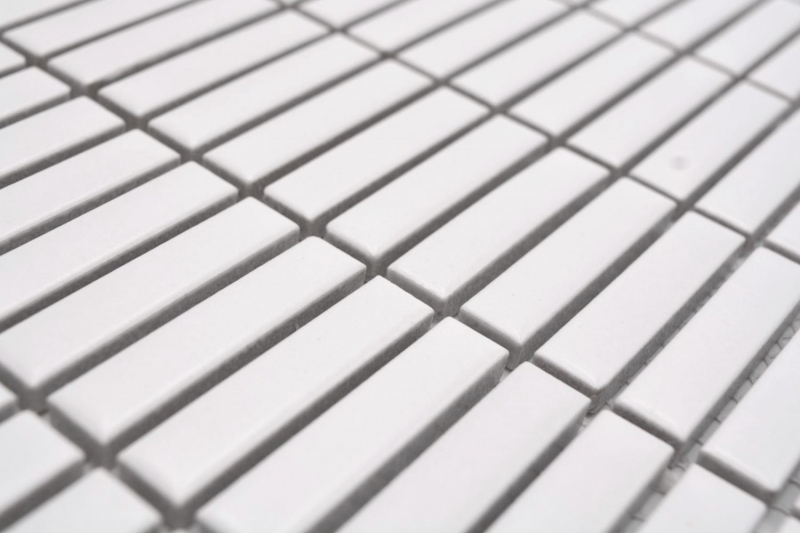 Ceramic mosaic white matt bamboo look mosaic tile kitchen wall tile backsplash bathroom shower wall MOS24-BM9_f