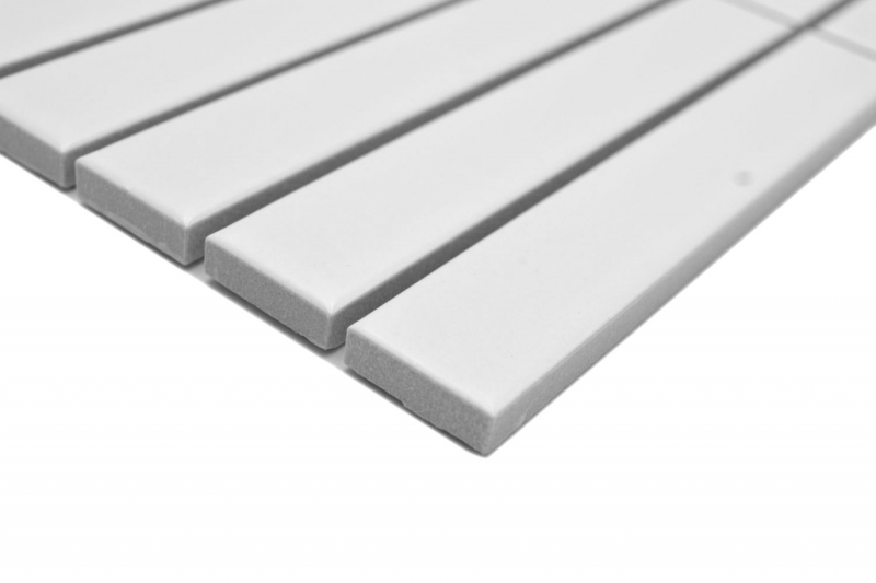 Ceramic mosaic white matt rod look mosaic tile kitchen wall tile backsplash bathroom shower wall MOS24-S20_f