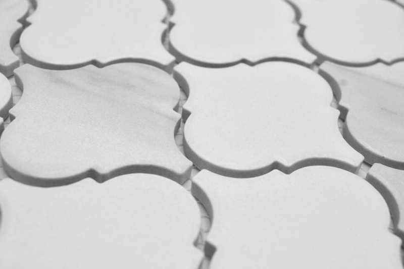 Ceramic mosaic white matt stone look mosaic tile kitchen wall tile backsplash bathroom shower wall MOS13-0201_f
