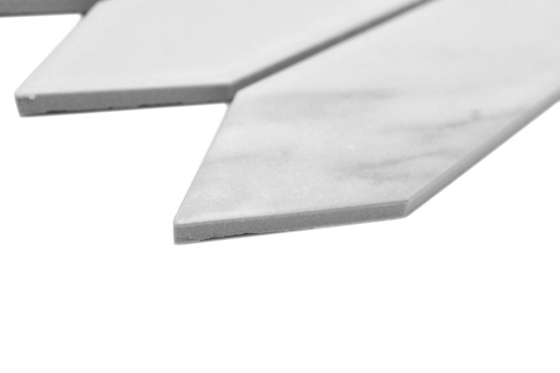 Ceramic mosaic white matt stone look mosaic tile kitchen wall tile backsplash bathroom shower wall MOS13-L1102_f