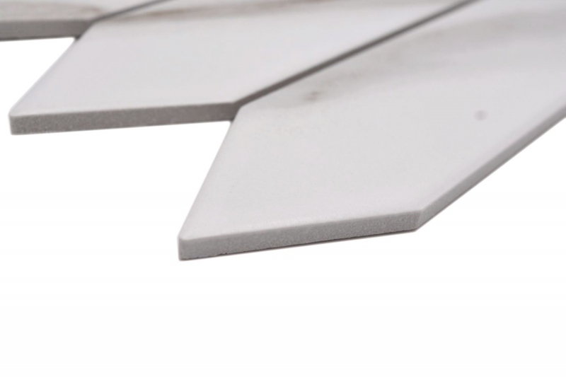 Ceramic mosaic white matt stone look mosaic tile kitchen wall tile backsplash bathroom shower wall MOS13-L1112_f