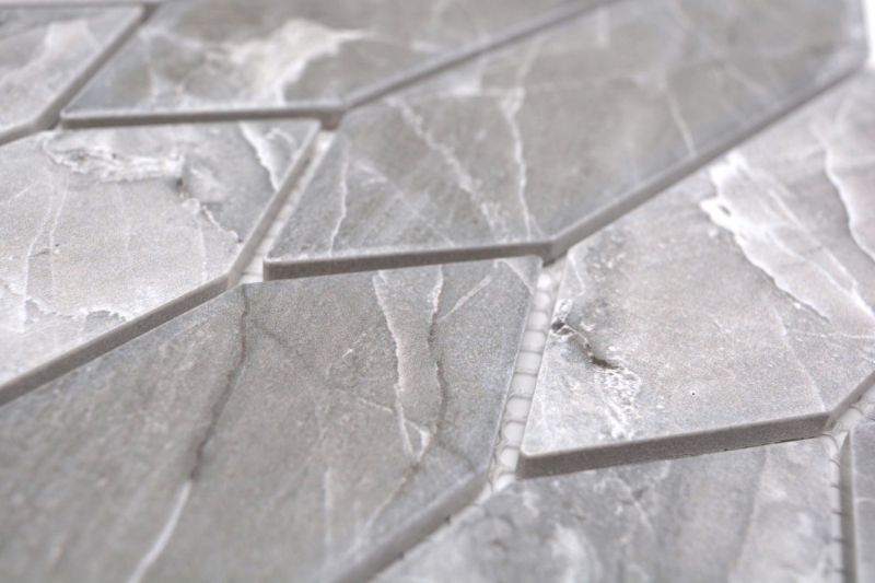Ceramic mosaic gray matt stone look mosaic tile kitchen wall tile mirror bathroom shower wall MOS13-L0208_f