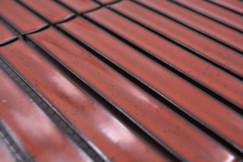 Ceramic mosaic red glossy rod look mosaic tile kitchen wall tile backsplash bathroom shower wall MOS24-CS56_f