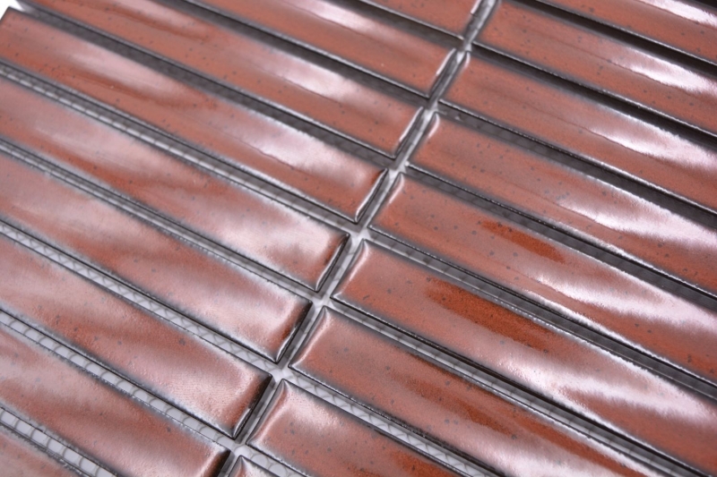 Ceramic mosaic red glossy rod look mosaic tile kitchen wall tile backsplash bathroom shower wall MOS24-CS56_f