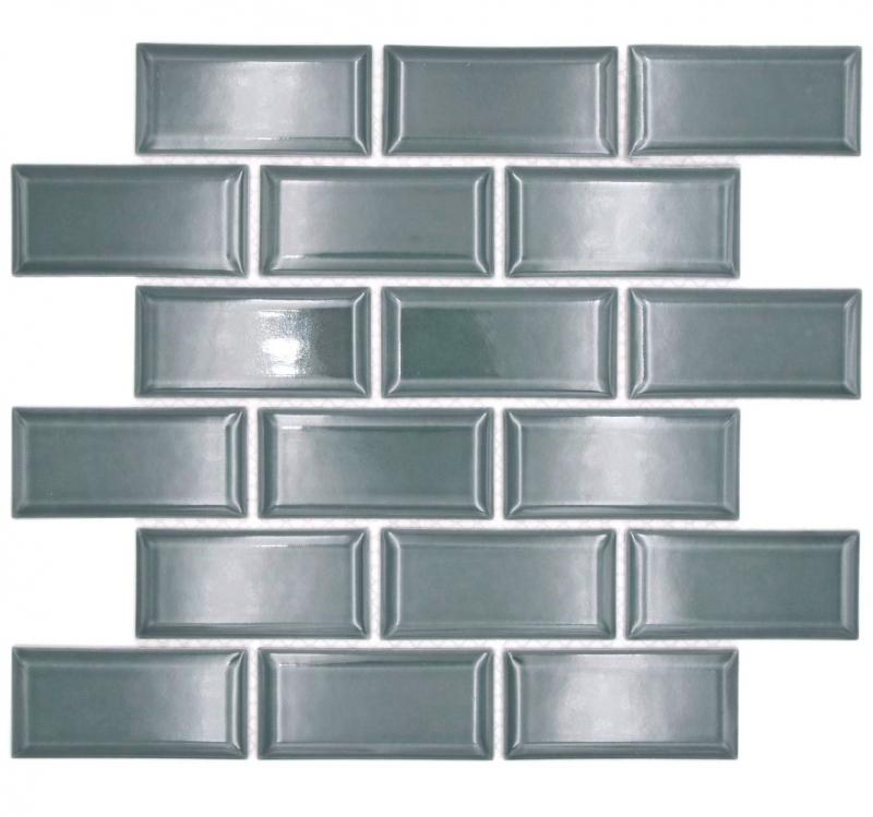 Ceramic mosaic dark green glossy metro look mosaic tile kitchen wall tile backsplash bathroom shower wall MOS24-06G_f