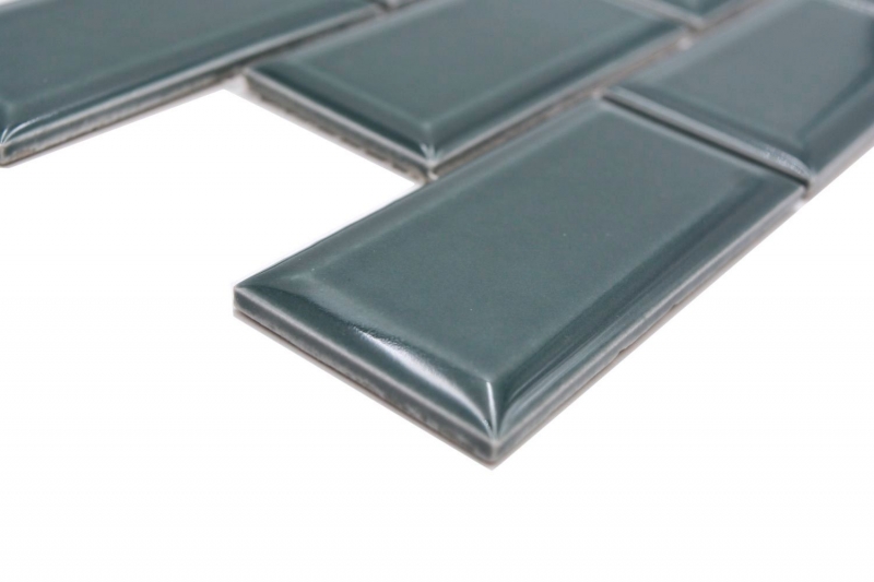 Ceramic mosaic dark green glossy metro look mosaic tile kitchen wall tile backsplash bathroom shower wall MOS24-06G_f