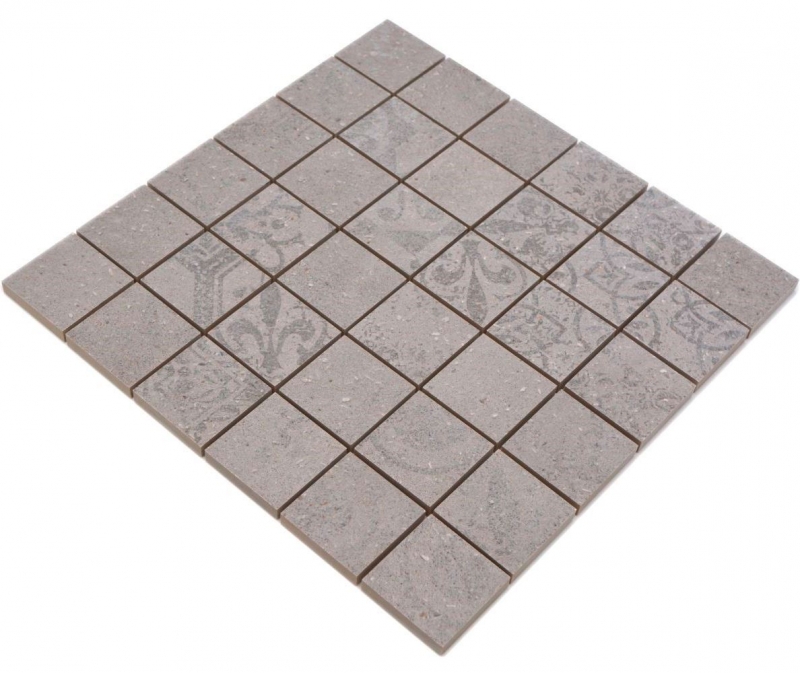 Ceramic mosaic gray matt retro look mosaic tile kitchen wall tile mirror bathroom shower wall MOS14-G3_f