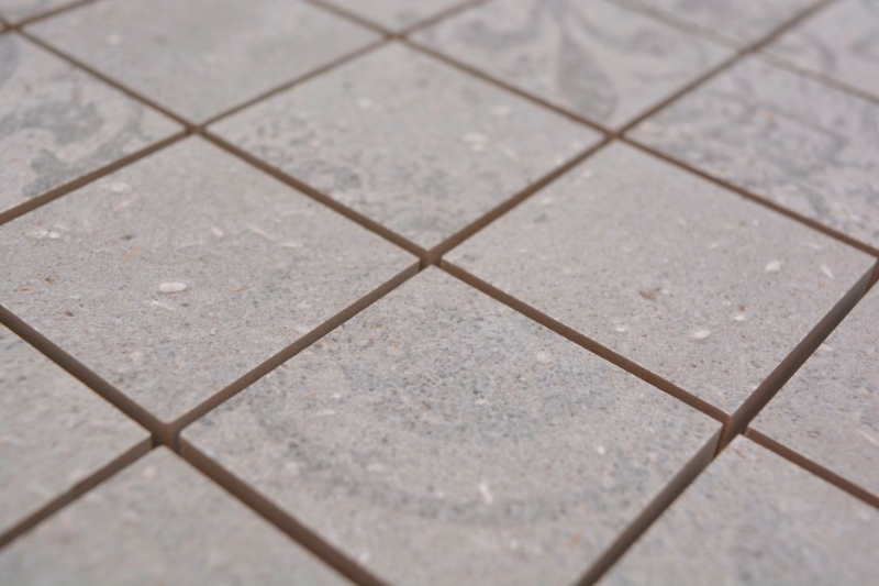 Ceramic mosaic gray matt retro look mosaic tile kitchen wall tile mirror bathroom shower wall MOS14-G3_f
