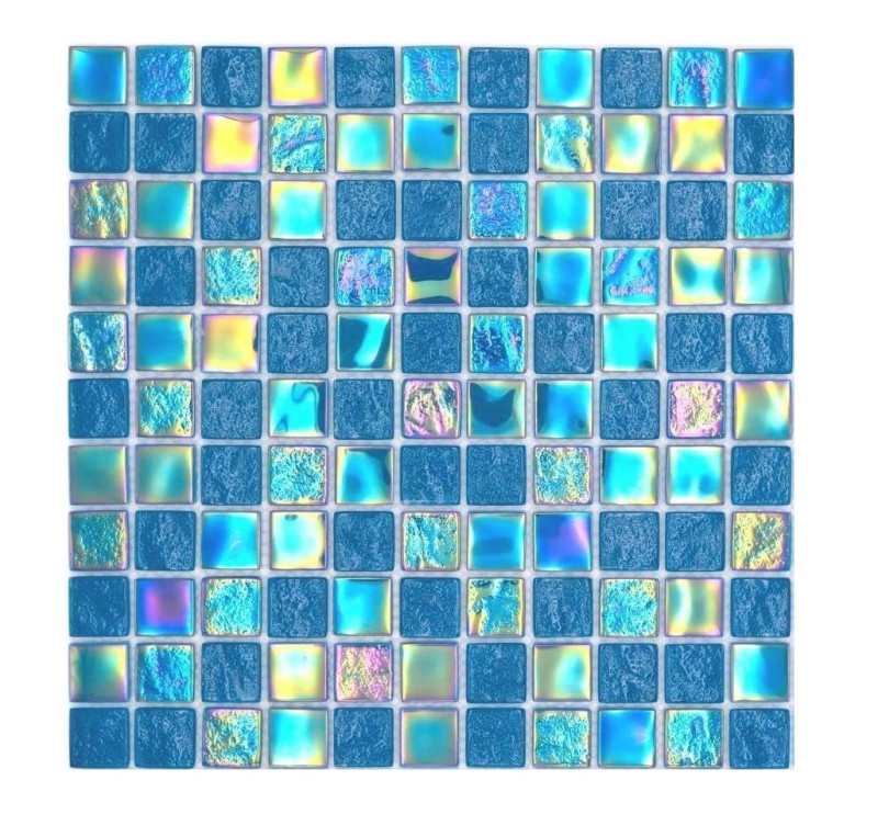 Mosaic tile glass mosaic iridium blue glossy mosaic tile kitchen wall tile mirror bathroom shower wall MOS65-S63_f