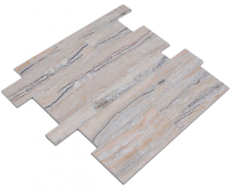 Mosaic tiles self-adhesive mix white gray gold glossy stone look mosaic tile kitchen wall tile mirror bathroom MOS200-SP06_f