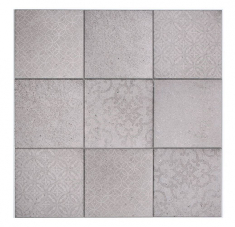 Mosaic tiles self-adhesive gray matt shabby chic look mosaic tile kitchen wall tile mirror bathroom MOS200-SCELLO_f