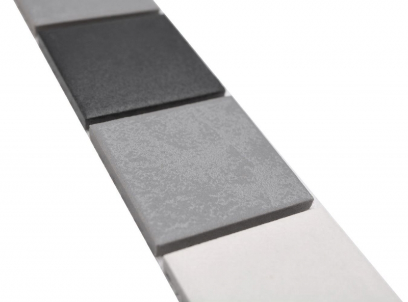 Border borde mosaic gray matt mosaic tile kitchen wall tile mirror bathroom shower wall MOS14BOR-0123_f