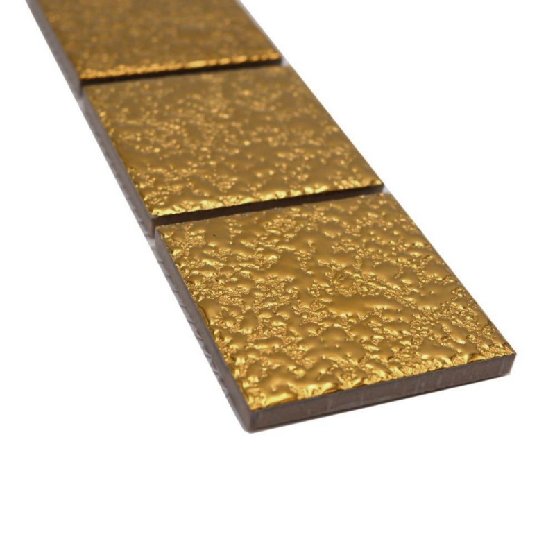 Border Border mosaic gold shiny hammer look mosaic tile kitchen wall tile mirror bathroom MOS16BOR-0707_f