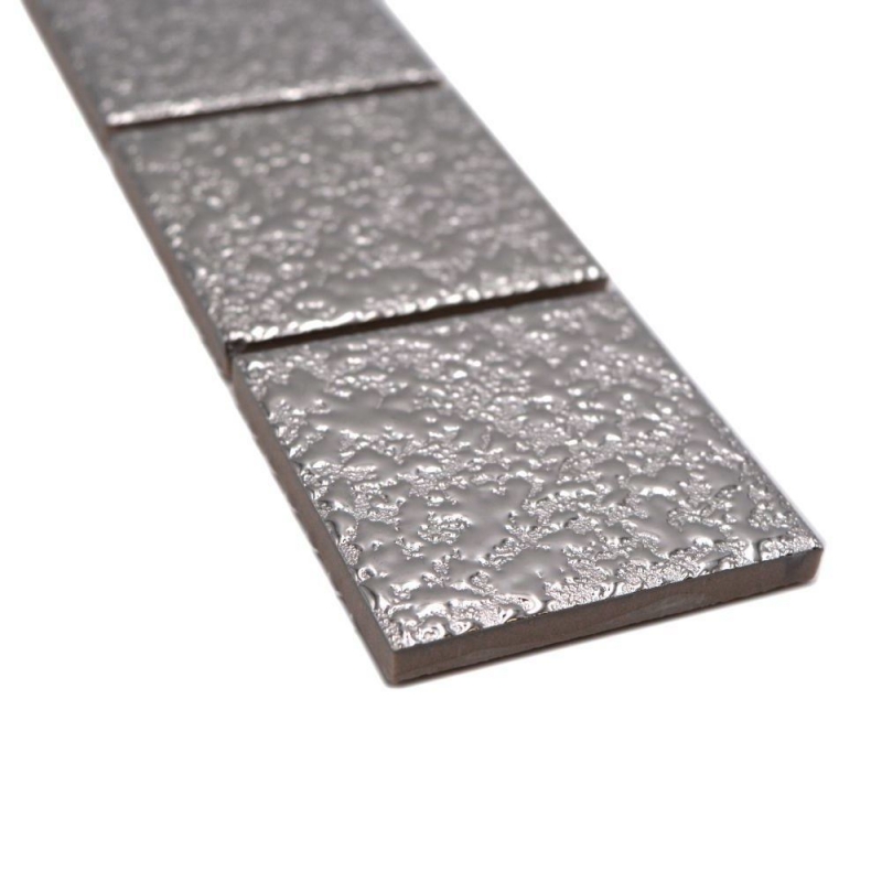Border Border mosaic silver glossy hammer look mosaic tile kitchen wall tile mirror bathroom MOS16BOR-0207_f