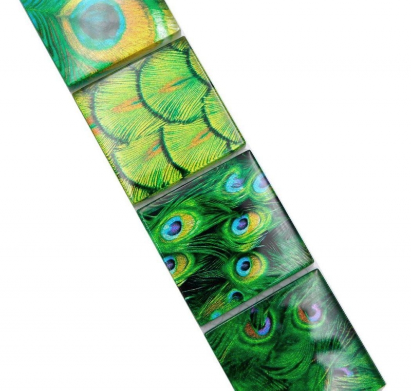 Border Border mosaic green glossy wildlife look mosaic tile kitchen wall tile mirror bathroom shower wall MOS78BOR-W88_f