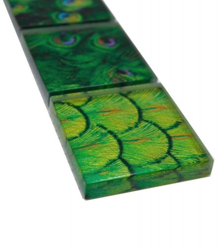 Border Border mosaic green glossy wildlife look mosaic tile kitchen wall tile mirror bathroom shower wall MOS78BOR-W88_f
