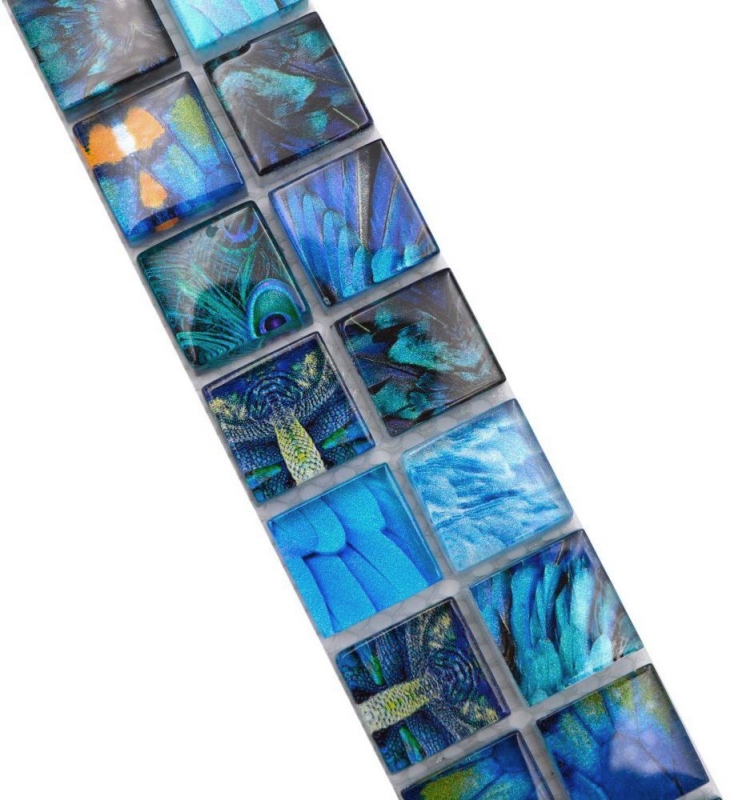 Border Border mosaic blue glossy wildlife look mosaic tile kitchen wall tile mirror bathroom shower wall MOS68BOR-WL74_f