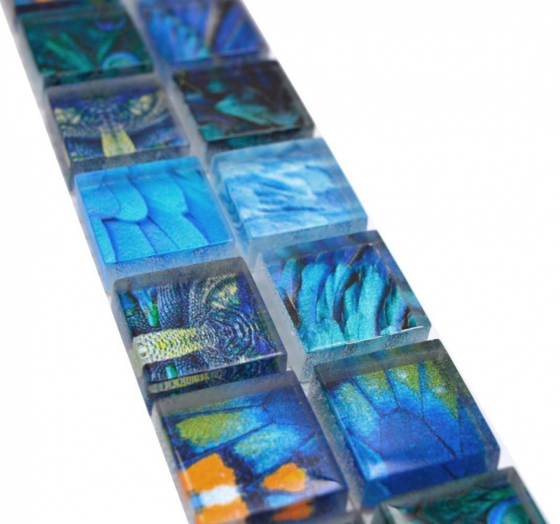 Border Border mosaic blue glossy wildlife look mosaic tile kitchen wall tile mirror bathroom shower wall MOS68BOR-WL74_f