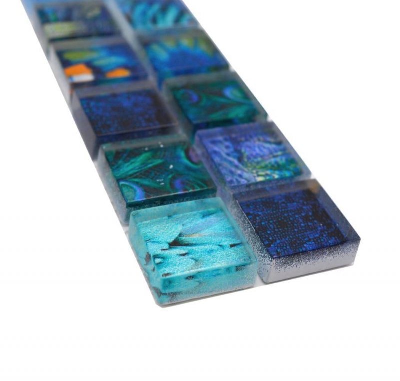 Border Border mosaic blue glossy wildlife look mosaic tile kitchen wall tile mirror bathroom shower wall MOS68BOR-WL74_f