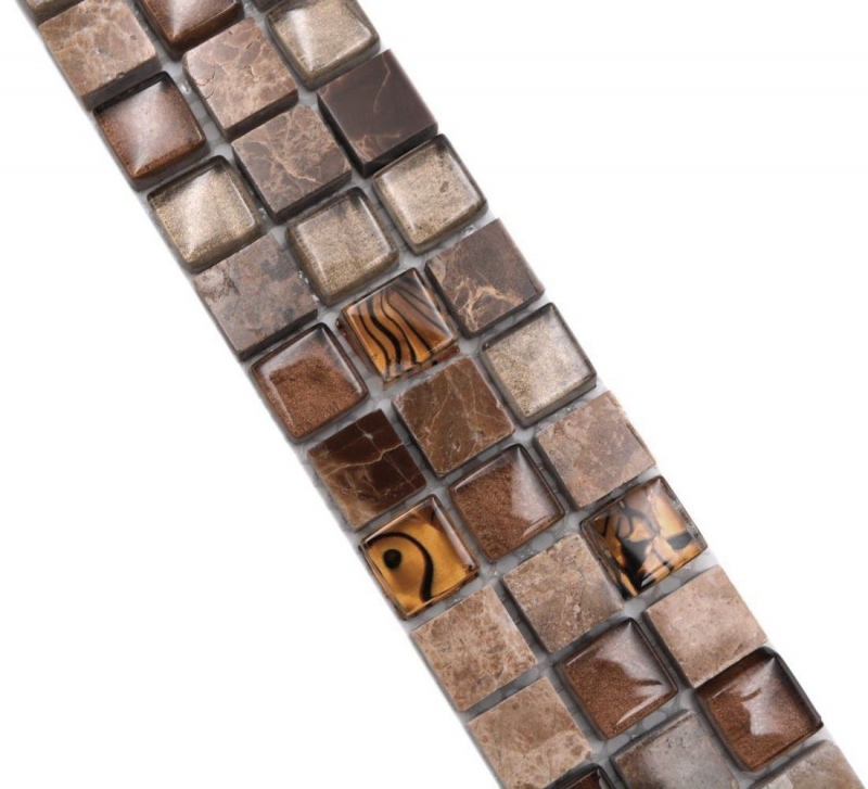 Border borde mosaic mix beige/brown glossy mosaic tile kitchen wall tile backsplash bathroom shower wall MOS92BOR-1303_f