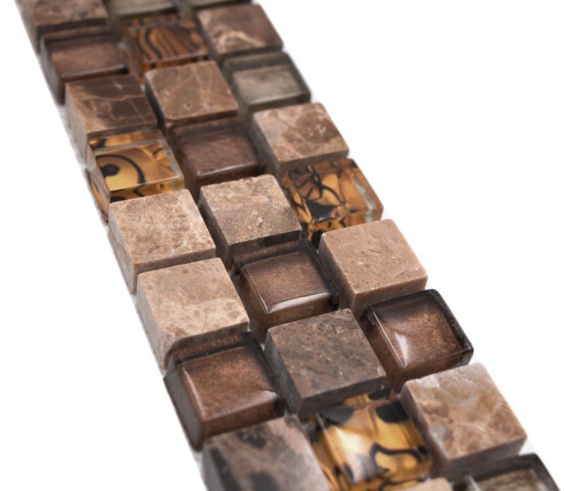 Border borde mosaic mix beige/brown glossy mosaic tile kitchen wall tile backsplash bathroom shower wall MOS92BOR-1303_f