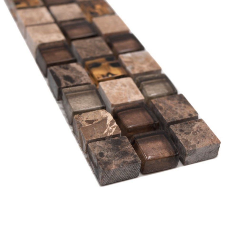 Border borde mosaic mix beige/brown glossy mosaic tile kitchen wall tile backsplash bathroom shower wall MOS92BOR-1303_f