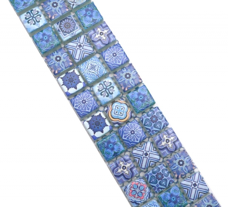 Border Border mosaic blue matt retro look mosaic tile kitchen wall tile mirror bathroom shower wall MOS78BOR-RB33_f