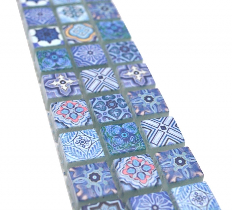 Border Border mosaic blue matt retro look mosaic tile kitchen wall tile mirror bathroom shower wall MOS78BOR-RB33_f