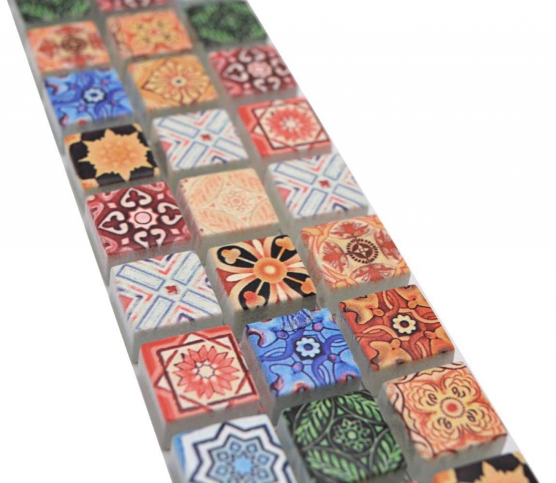 Border Border mosaic multicolored matt retro look mosaic tile kitchen wall tile mirror bathroom shower wall MOS78BOR-RB83_f