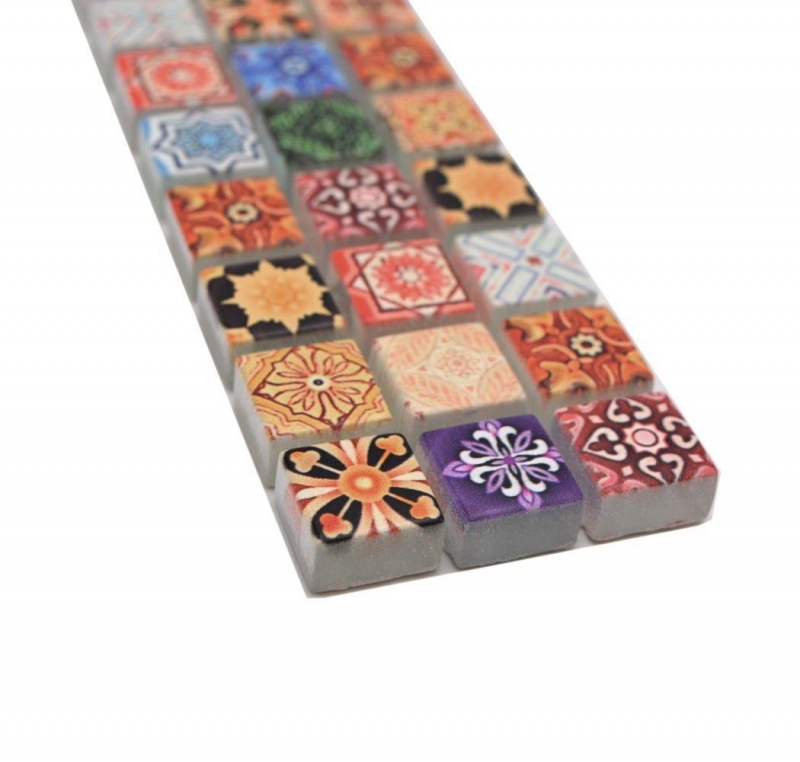 Border Border mosaic multicolored matt retro look mosaic tile kitchen wall tile mirror bathroom shower wall MOS78BOR-RB83_f