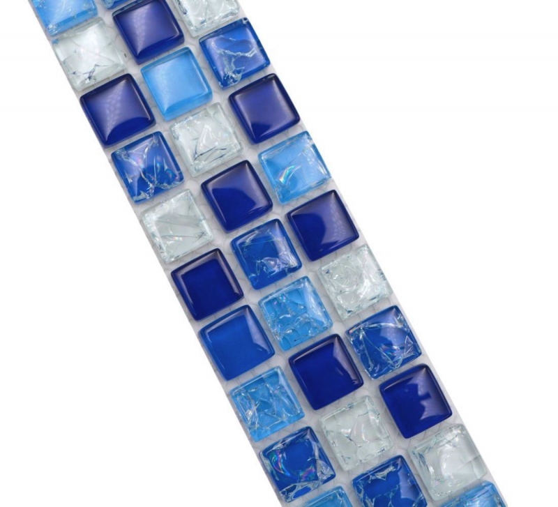 Border Border mosaic mix white blue glossy mosaic tile kitchen wall tile mirror bathroom shower wall MOS92BOR-0104_f
